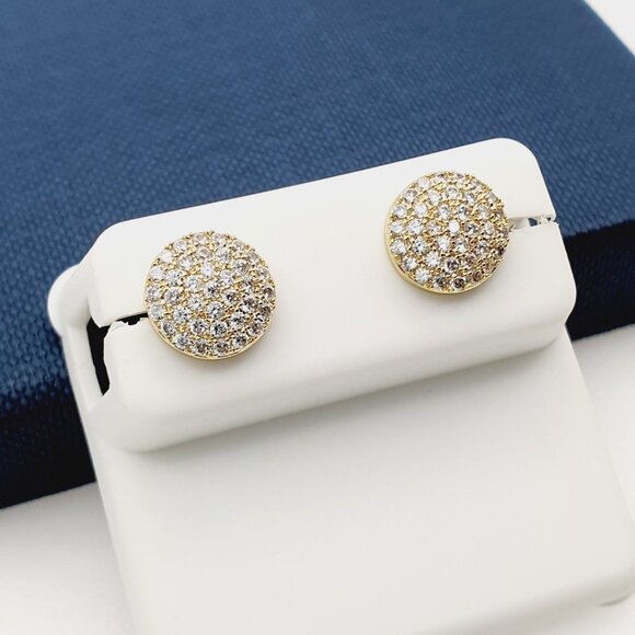 "14K Gold Plated Cubic Zircon Earrings,INUS1BR308 - Picture 3 of 9